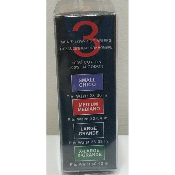 Picopi Men's Low-Rise Briefs 3 Pack Multi Color Stripe 100% Cotton Small New - Picture 4 of 4